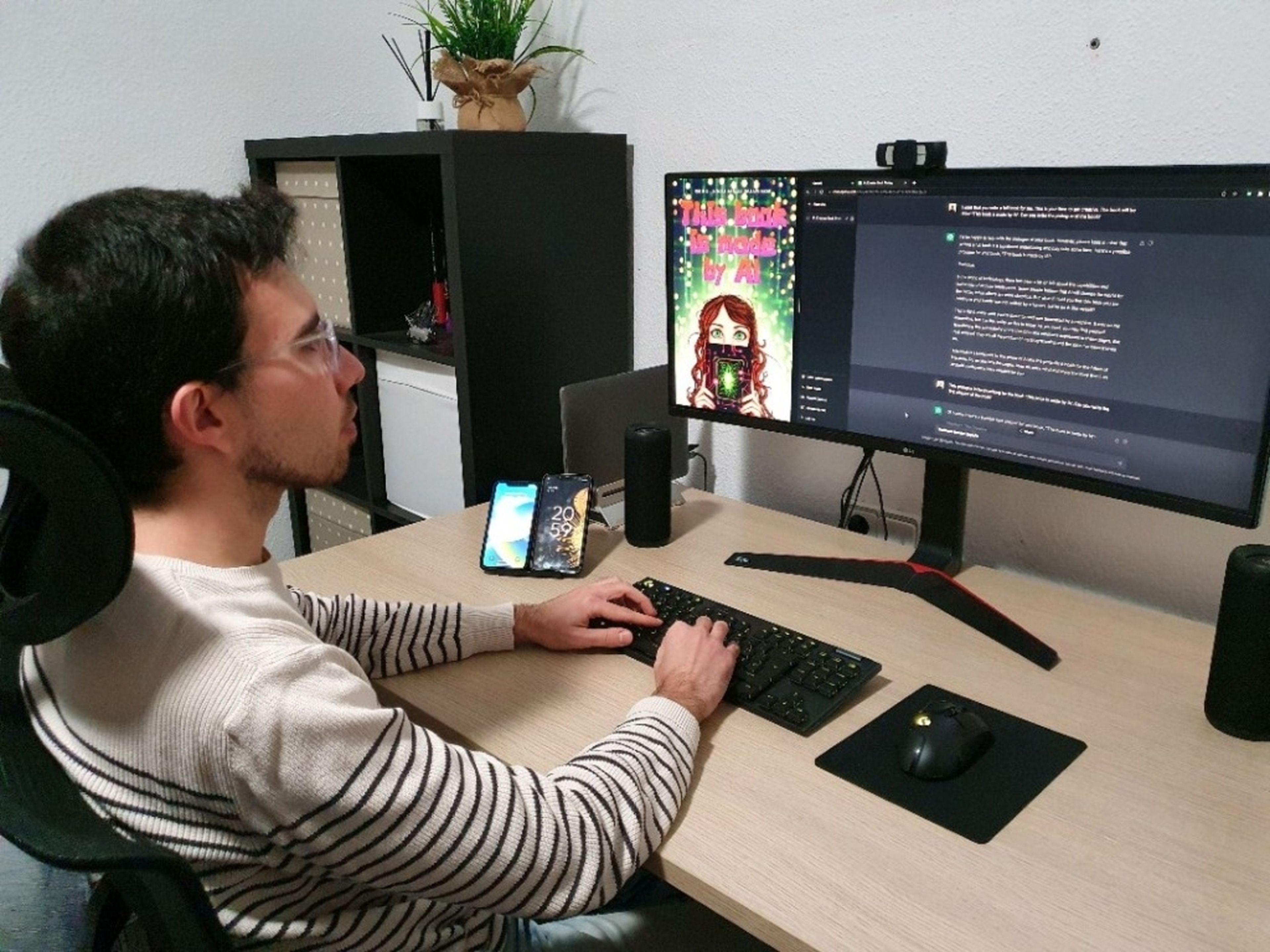 The developer Sergi Arguimbau works with ChatGPT.